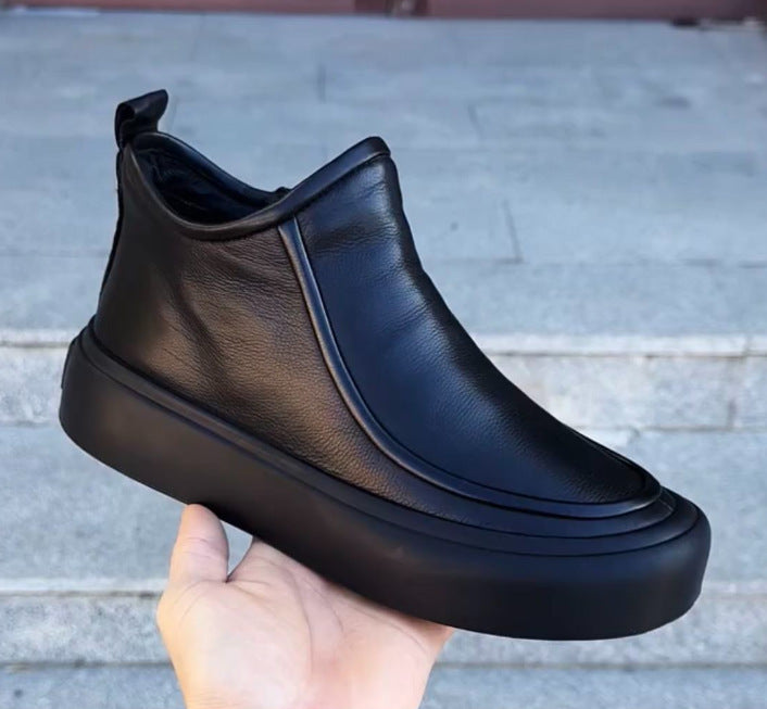 Femme Smart Læder Slip-On Støvler Stilla