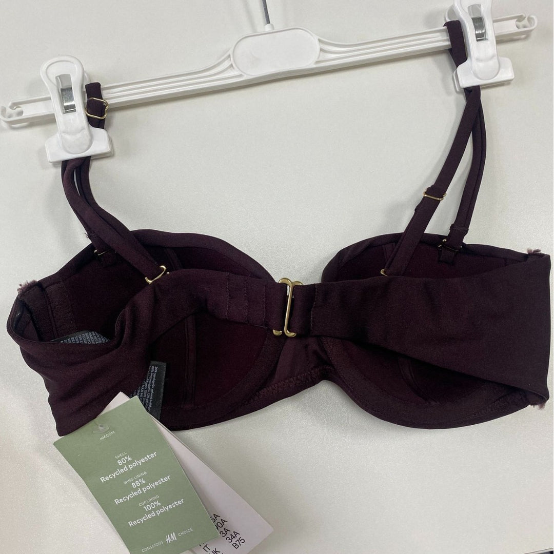 Dame bandeau-bikini top med flæsedetaljer Skovae