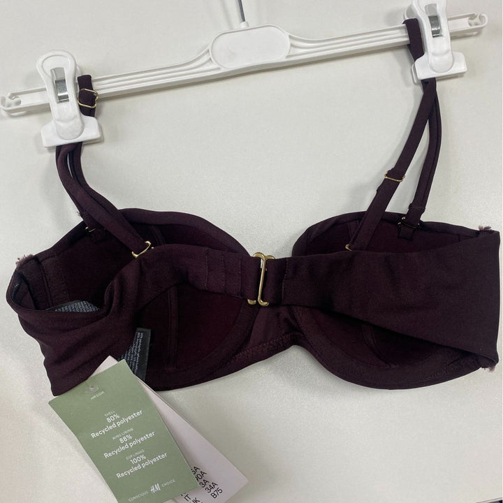 Dame bandeau-bikini top med flæsedetaljer Skovae