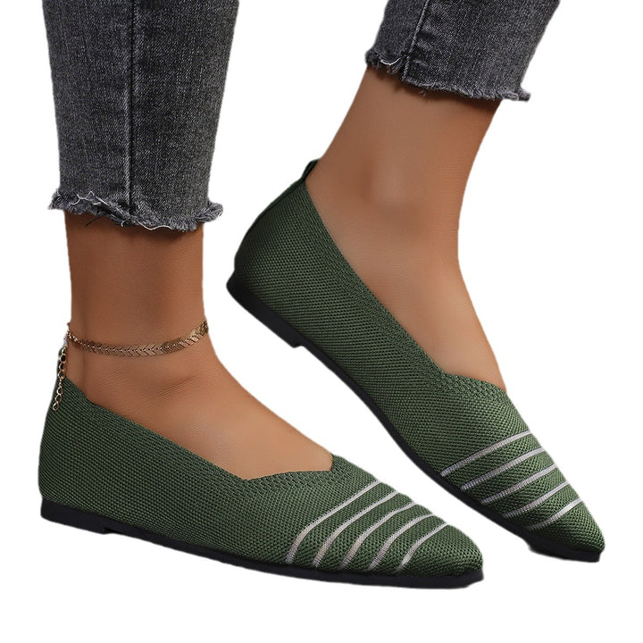 Dame behagelig Mesh-Ballerina-flad med elastisk indslip Stilla