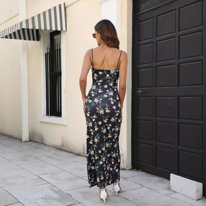 Femme Floral Trykt Slip Maxi Kjole Stilla