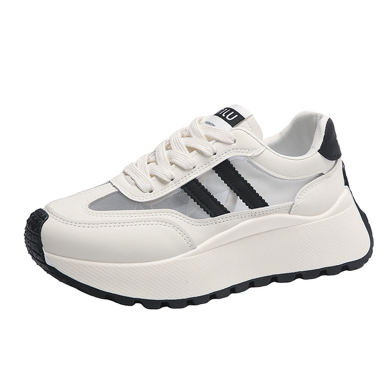 Dame Sneakers med trendy plateau sål og åndbar mesh-overflade Stilla