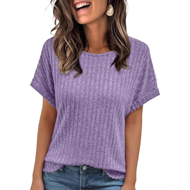 Dame ribstrik top Stilla