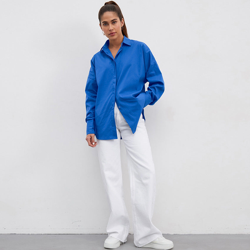 Dame Oversized Skjorte med afslappet snit og moderne detaljer Stilla