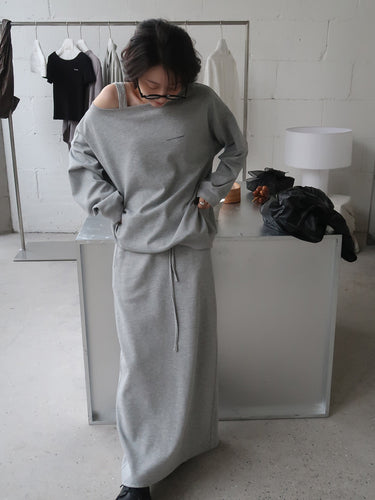 Dame oversized sweatshirt med asymmetrisk udskæring og afslappet pasform Stilla