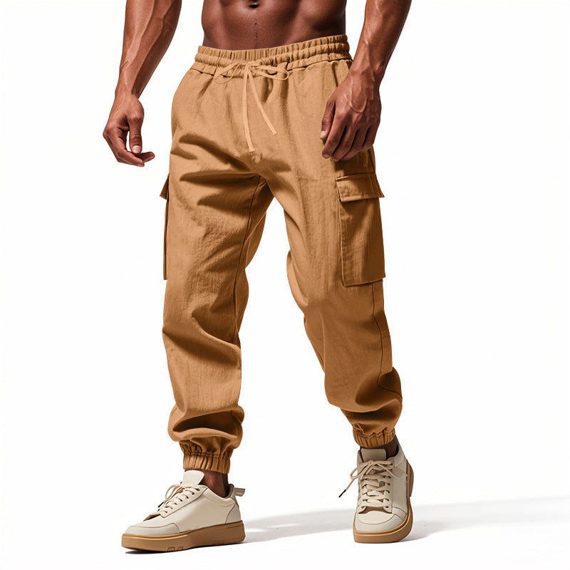 Herrernes Cargo-Joggingbukser med elastisk talje og flere funktionelle lommer Stilla