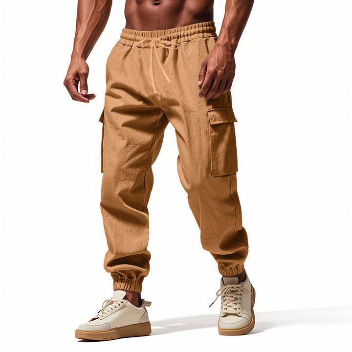 Herrernes Cargo-Joggingbukser med elastisk talje og flere funktionelle lommer Stilla