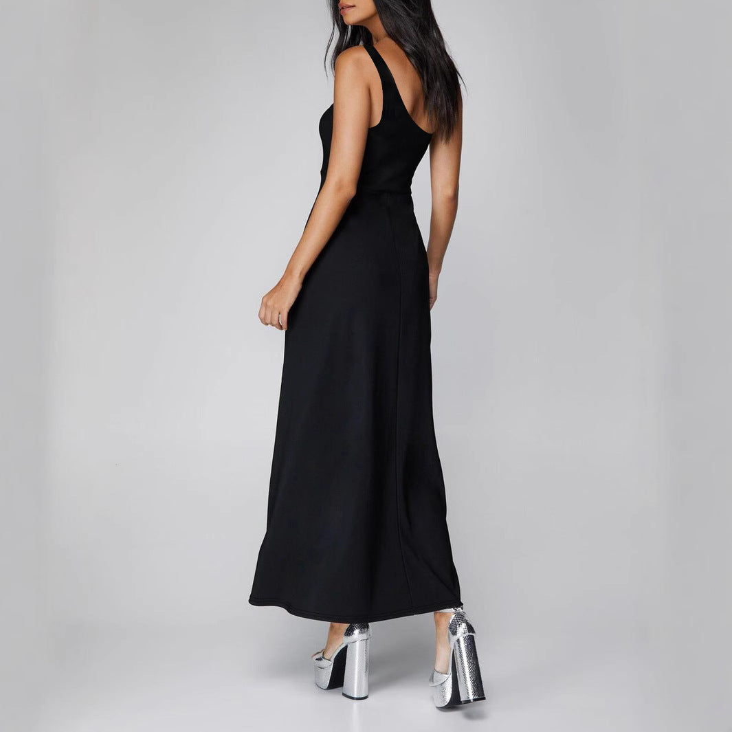 Dame Maxi-kjole med asymmetrisk snit og elegant flare Stilla