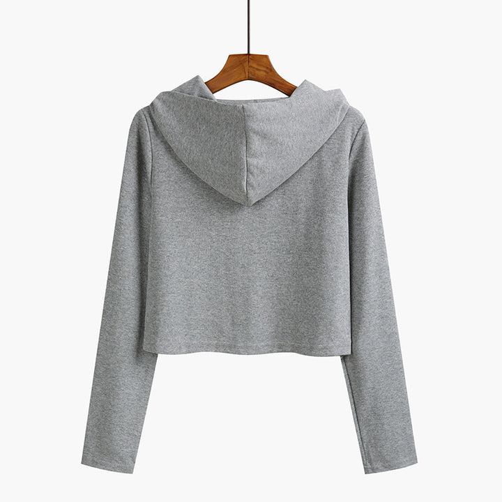 Femme Cropped Zip-Up Hoodie med moderne design Stilla