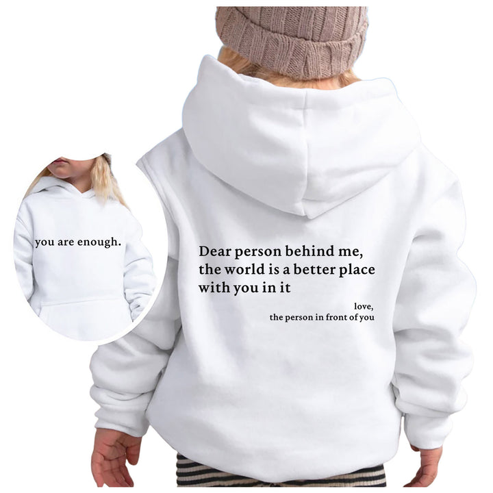 Dame hoodie med motiverende tekst og afslappet skæring Stilla