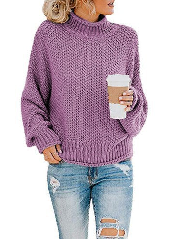 Dame chunky strikket turtleneck sweater med en afslappet pasform Stilla