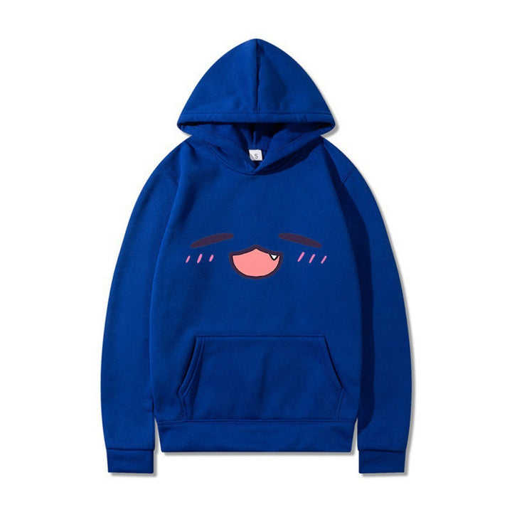 Kvinder hoodie med glad tegneserie ansigt og behagelig pasform Skovae