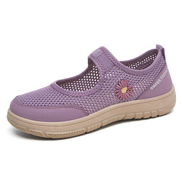 Dame Åndbare Mary Jane Sneakers med elastisk Rem Stilla
