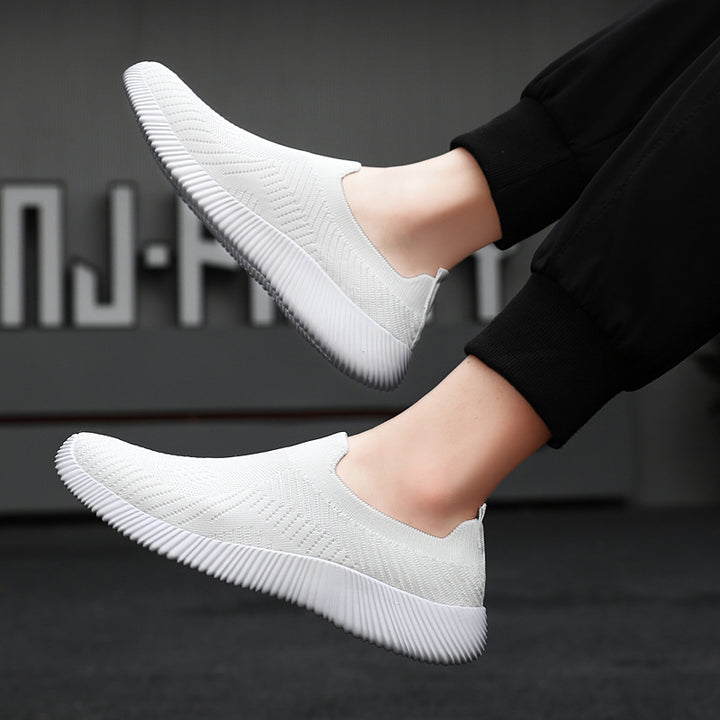 Unisex nan ultralet slip-on sko i fine strik med anatomisk komfortfodseng og ribbet fleksibel sål Skovae