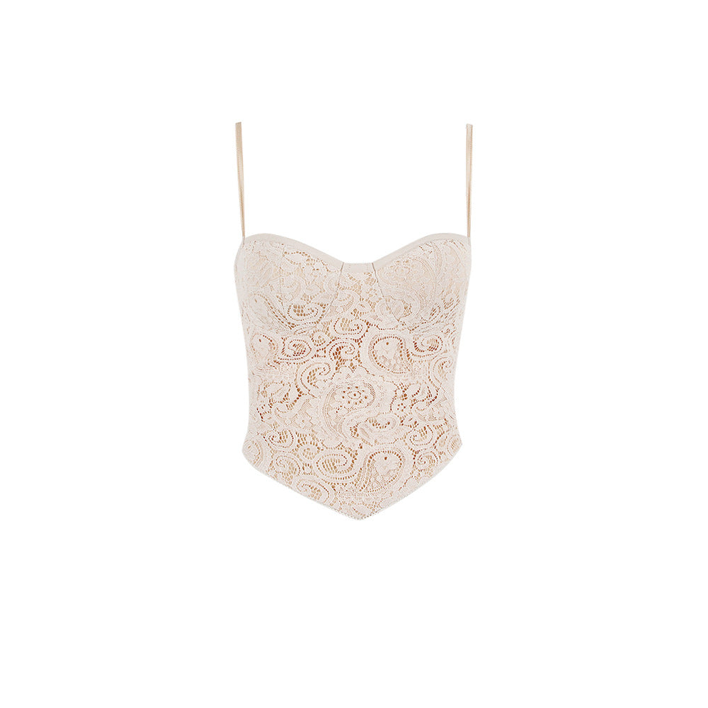 Dame spids-bodysuit med raffineret snit og strapless design Stilla