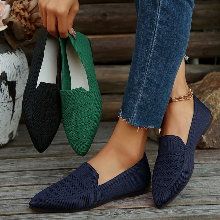 Dame Slip-ons med åndbart strikkemateriale Stilla