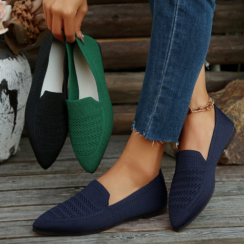 Dame Slip-ons med åndbart strikkemateriale Stilla