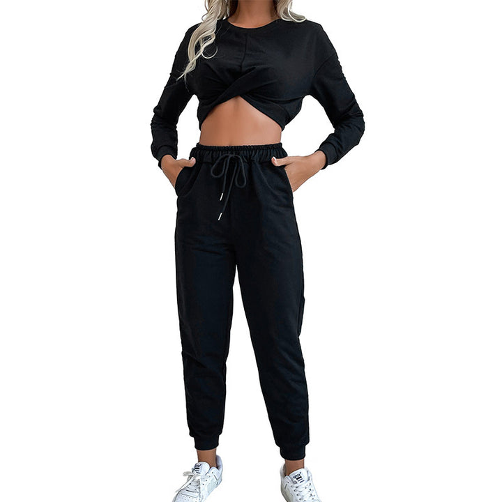 Kvinders praktiske jumpsuit med elastisk talje og flatterende knude detalje Stilla
