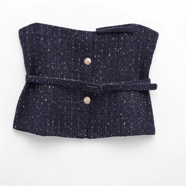 Femme Tekstureret Utility Vest med justerbar talje Stilla