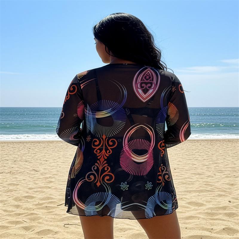 Dame bikini-sæt med mod fashionable kimono Skovae