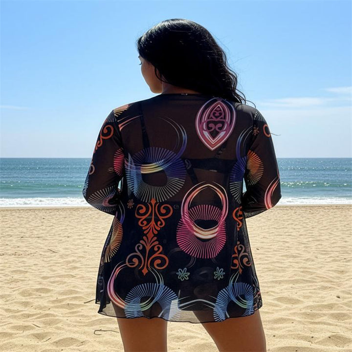 Dame bikini-sæt med mod fashionable kimono Skovae