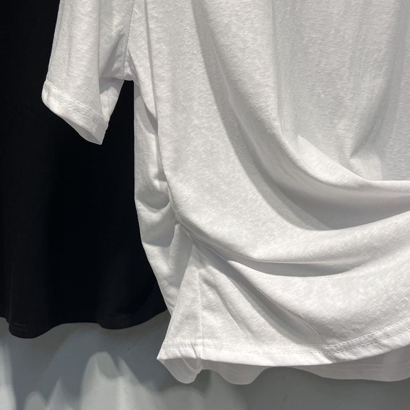 Dame Relaxed Fit V-Hals Korte Ærmer T-Shirt Stilla