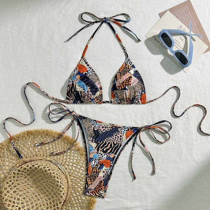 Dame Triangel-Bikini med moderigtigt dyreprint Skovae