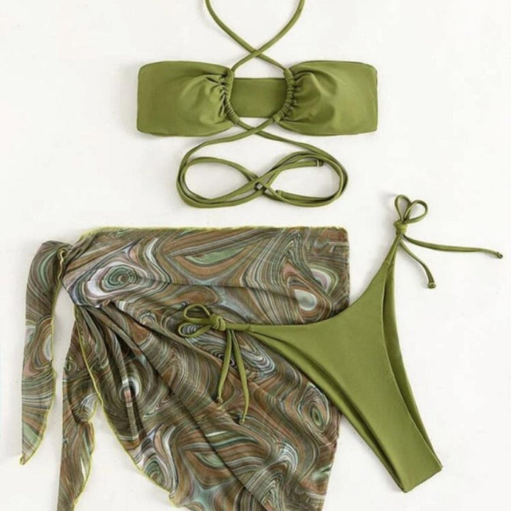 Dame bikini-sæt med innovativt vikledesign Stilla