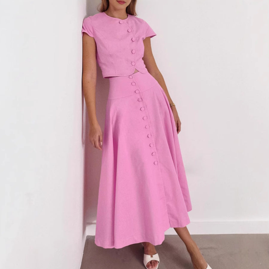 Dame Elegant og luftig Midi-kjole med knapfri overdel Stilla