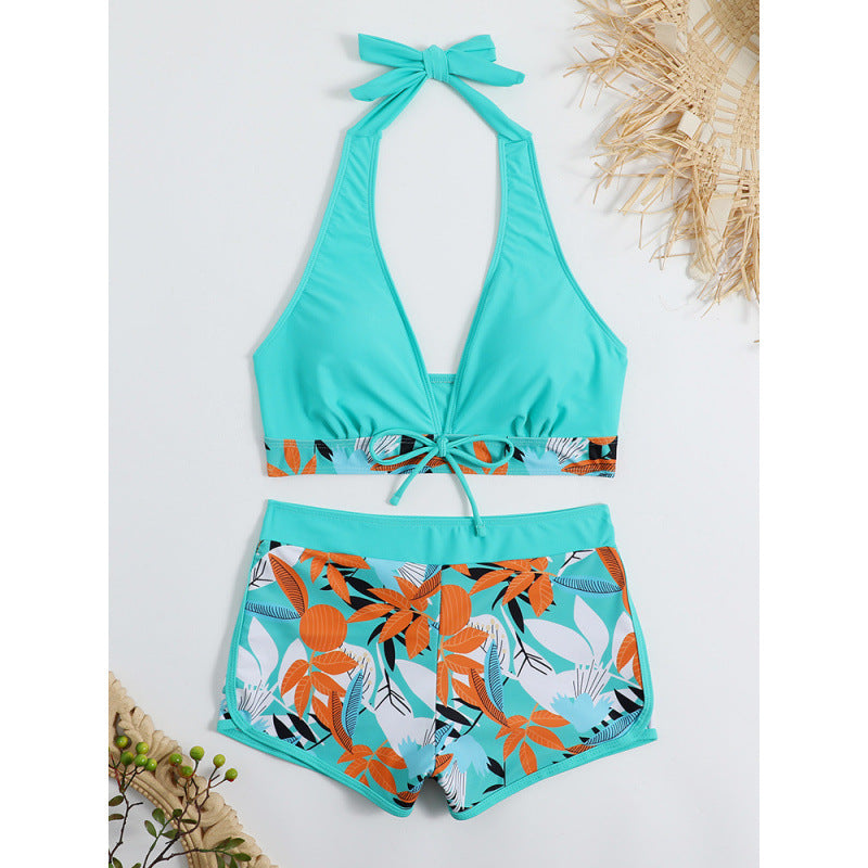 Dame Højskåret Bikini med blomsterprint detaljer og legende rygbeskyttelse Stilla