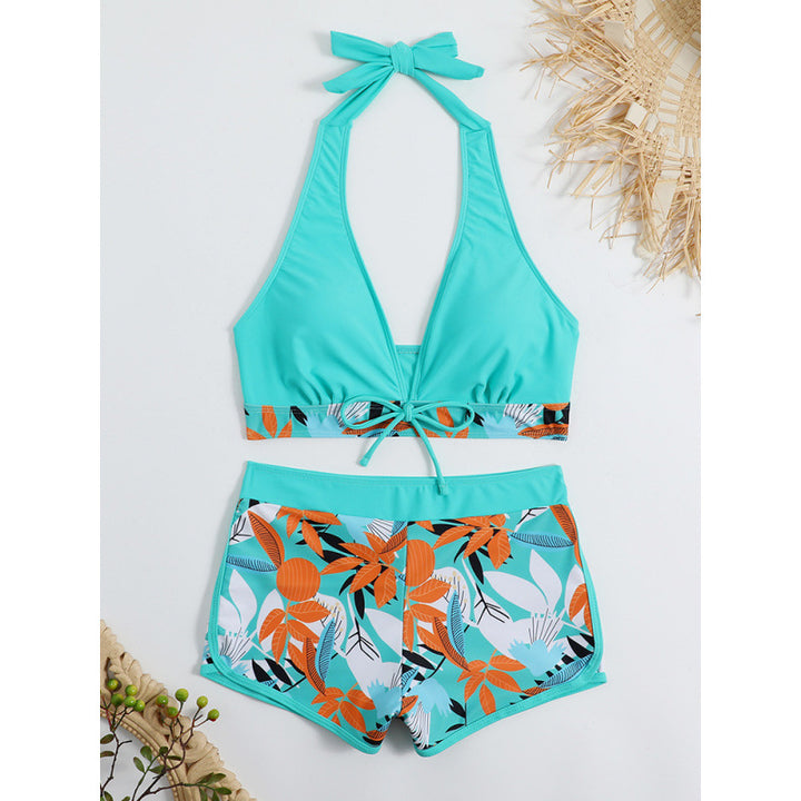 Dame Højskåret Bikini med blomsterprint detaljer og legende rygbeskyttelse Stilla