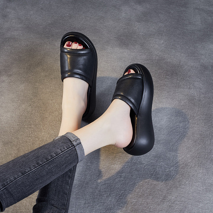 Dame Plattform Rutsche Sandaler med polstret fodseng Stilla