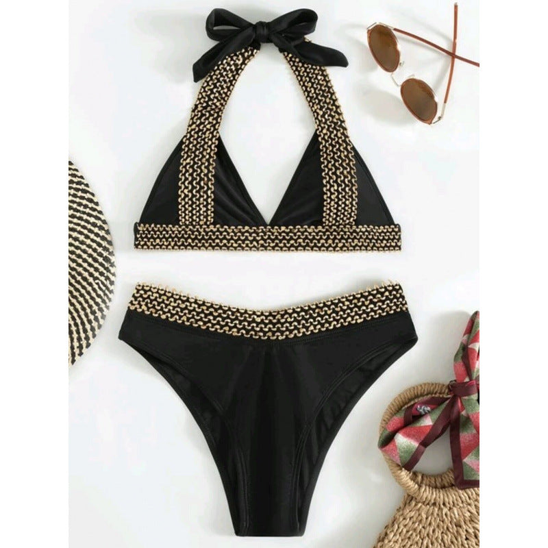 Dame Triangel-Bikini med iøjnefaldende pyntbånd Stilla