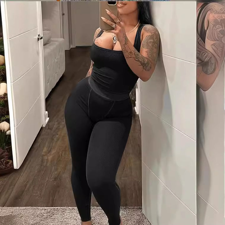 Dame Ribbstrik Activewear Sæt Stilla