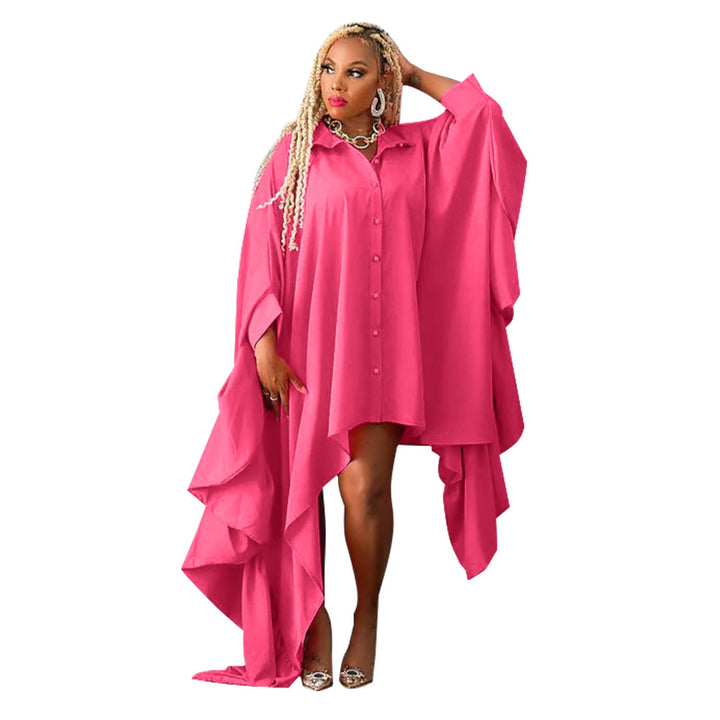 Dame Kimono med asymmetrisk kant og flydende flæser Stilla