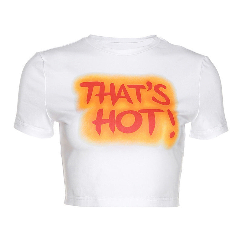 Dame Crop-T-Shirt med moderne snit og tætsiddende design Skovae