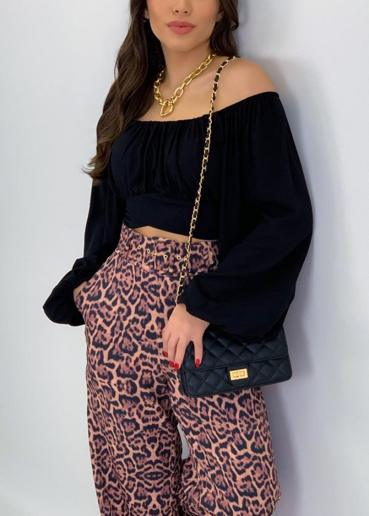 Damer Off-Shoulder Bluse med voluminøse ærmer Stilla