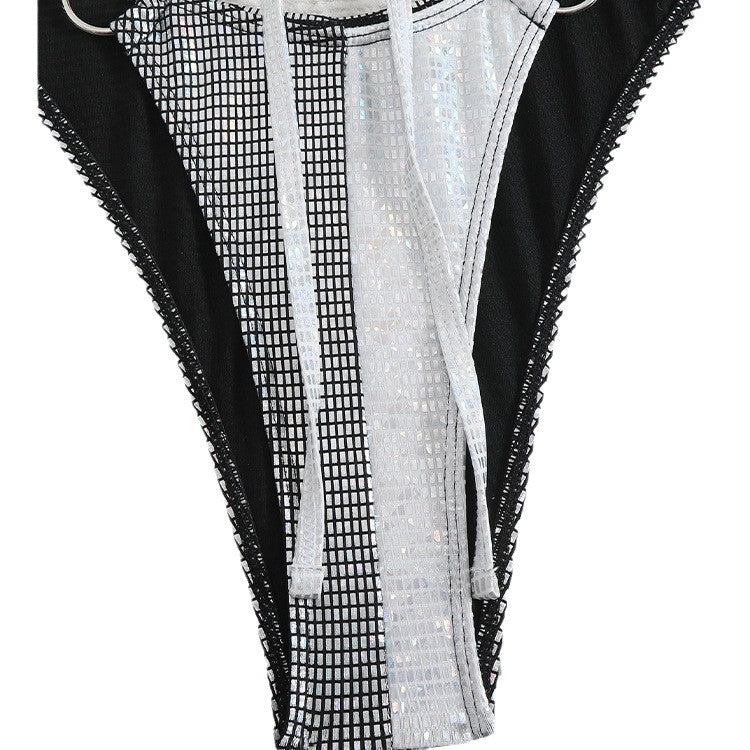 Dame Triangel-Bikini med glamorøst krystal-design og justerbare stropper Stilla