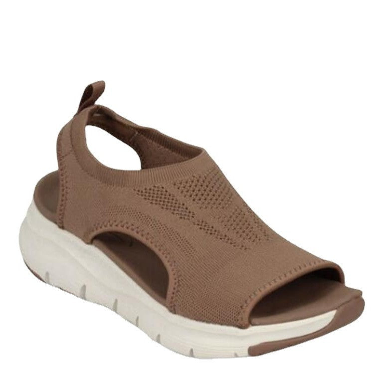 Dame åndbare sling-sandaler med elastisk overmateriale og polstret fodseng Stilla