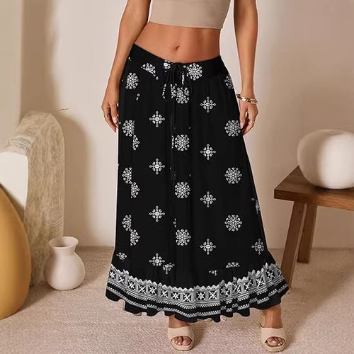 Dame jumpsuit med blomstertryk og elastisk talje
