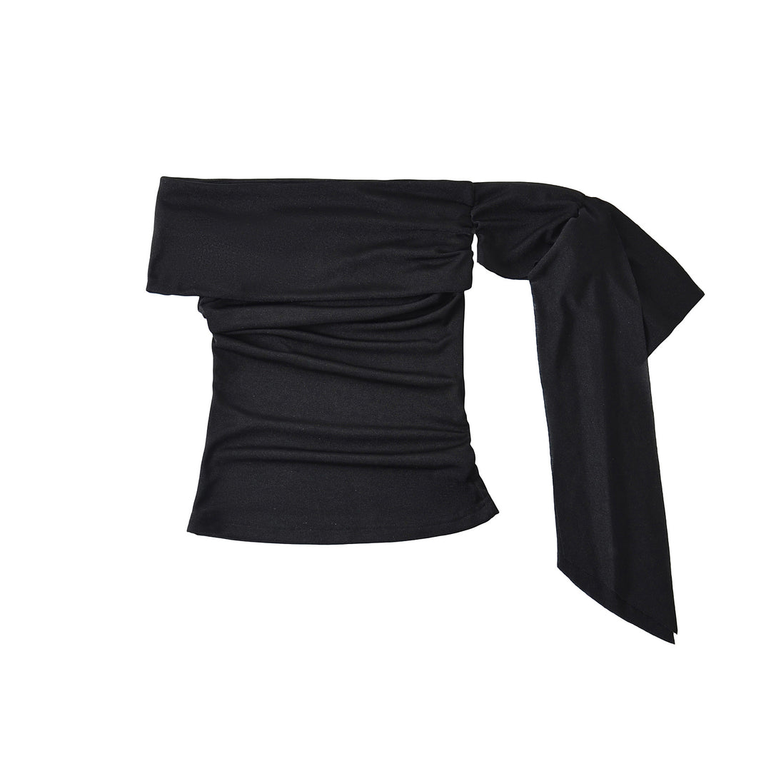 Dame Off-Shoulder Top med raffinerede draperingsdetaljer og elegant snit Stilla