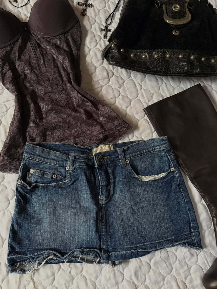Dame Jeans-shorts i vintage stil Skovae