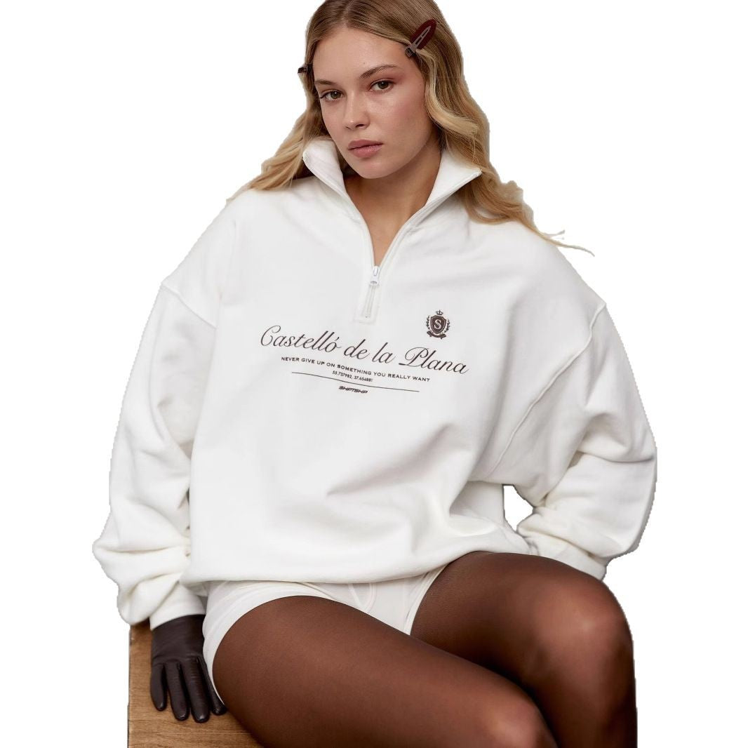 Kvinders sweatshirt med høj krave Stilla
