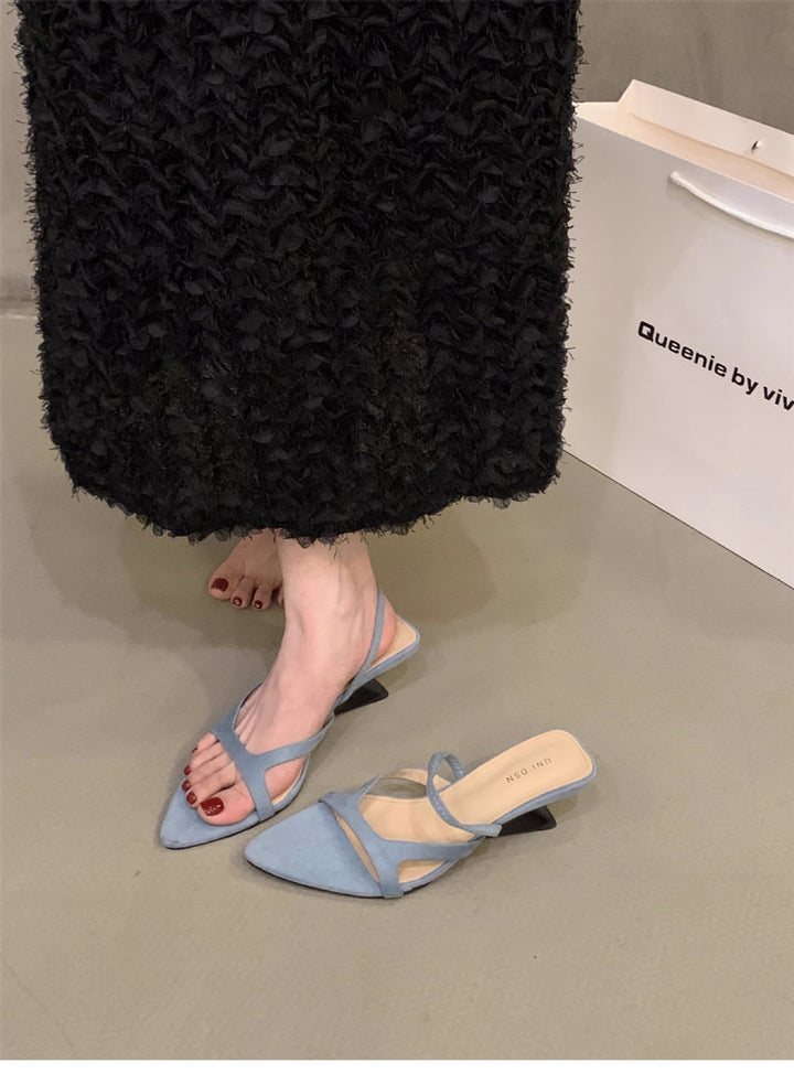 Dame Strappy Open-Toe Hælsandal med unikt design Stilla