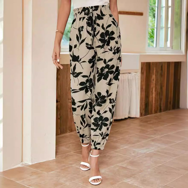 Kvinders trendy blomsterprint bukser Stilla
