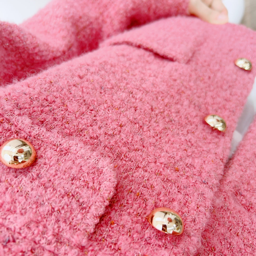 Dame Tweed-jakke med elegant knap-design og moderigtige lommer Stilla