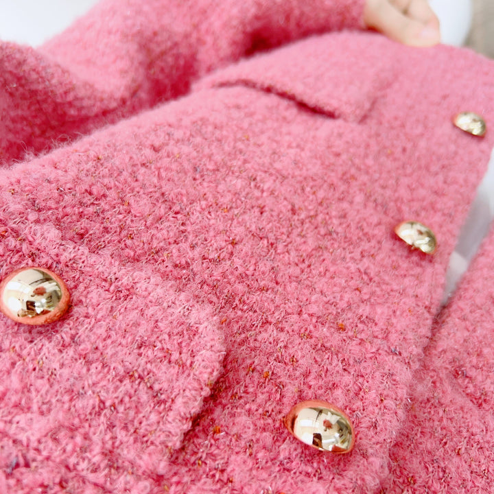 Dame Tweed-jakke med elegant knap-design og moderigtige lommer Stilla