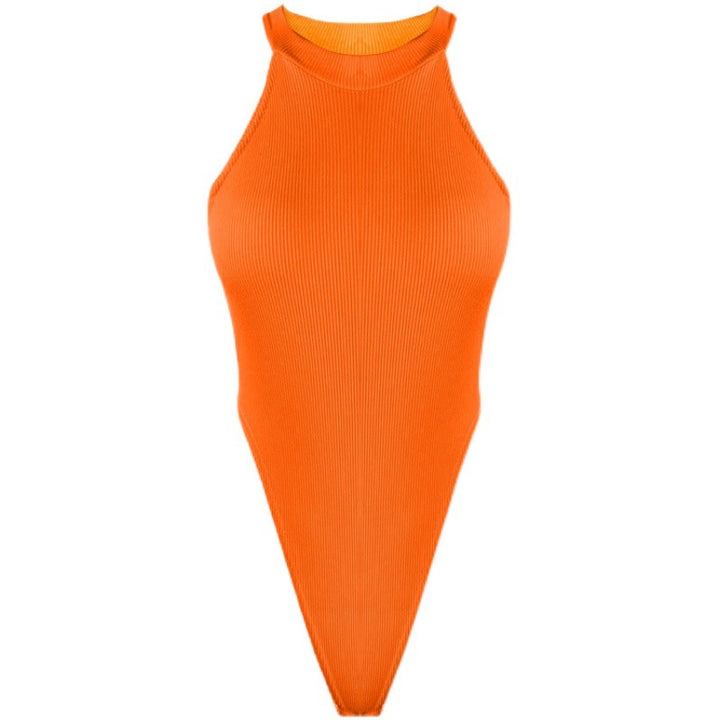 Damer Sporty Highneck Body med sidelæns Cut-Outs Stilla