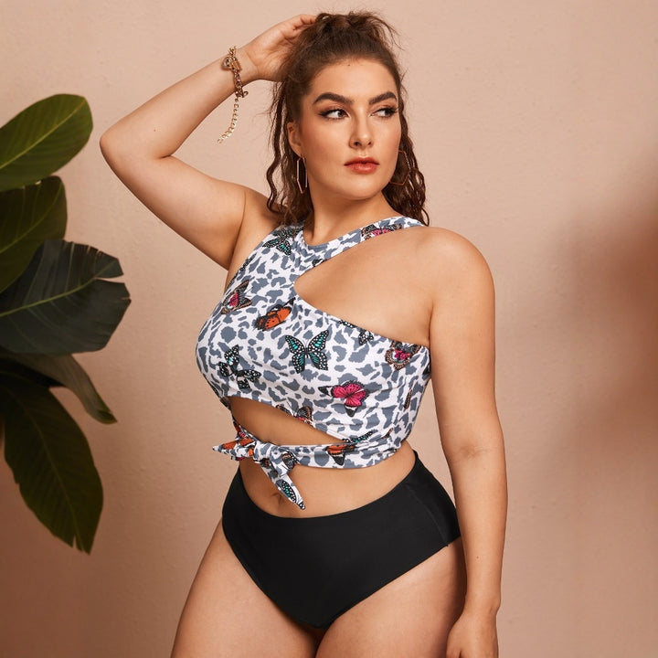 Damer Crop-Bikini-top med moderne bindedesign Skovae