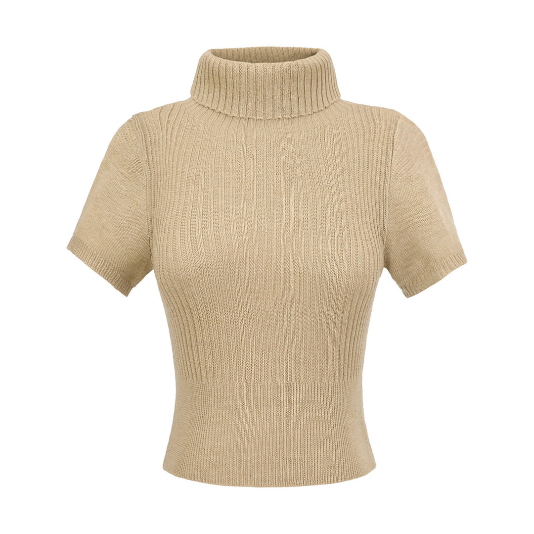 Dame Kortærmet Rullekravepullover Stilla